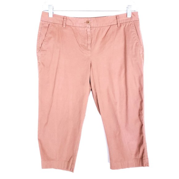 Talbots Signature Women Capri Pant Mid Rise Brown Size 10P Petites (32x17) - Picture 1 of 5